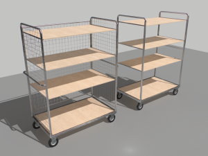 warehouse trolley pack 2 3D मॉडल