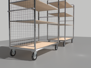 warehouse trolley pack 2 3D मॉडल