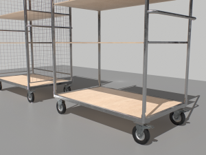 warehouse trolley pack 2 3D मॉडल