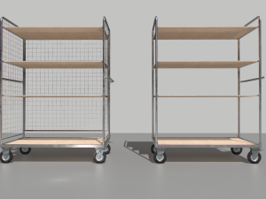 warehouse trolley pack 2 3D मॉडल