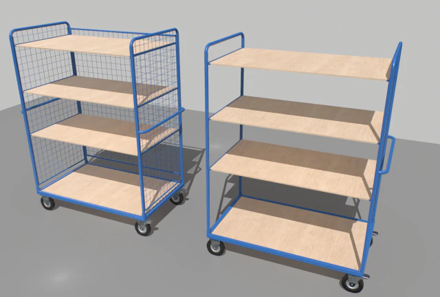 warehouse trolley pack 1 3D Model .c4d .max .obj .3ds .fbx .stl .blend 