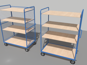 warehouse trolley pack 1 3D मॉडल