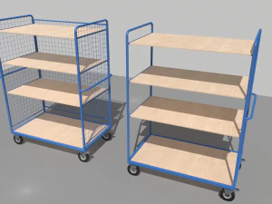 pacco carrello magazzino 1 Modello 3D
