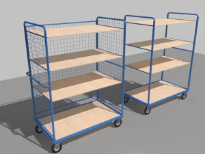 warehouse trolley pack 1 3D Model