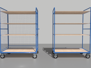 warehouse trolley pack 1 3D Model