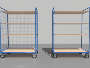 warehouse trolley pack 1 3D Model