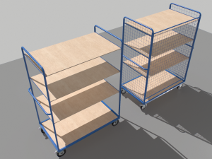 warehouse trolley pack 1 3D Model