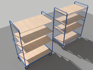 warehouse trolley pack 1 3D Model