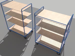 warehouse trolley pack 1 3D Model