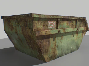 trash container 1 pbr 3D Model
