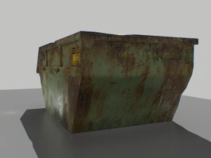 trash container 1 pbr 3D Model