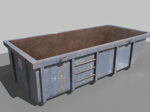 trash container 2 pbr 3D Model