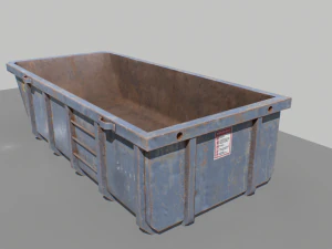 trash container 2 pbr 3D Model