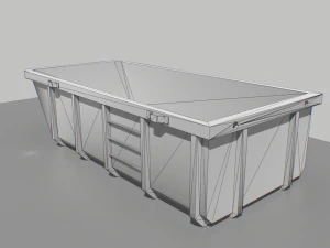 trash container 2 pbr 3D Model