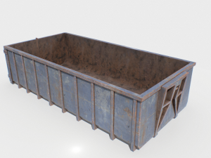 trash container 3 pbr Model 3D