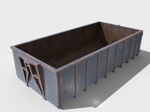 trash container 3 pbr 3D Модель