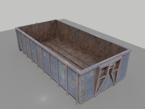 trash container 3 pbr 3D Модель