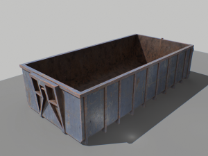 trash container 3 pbr 3D Модель