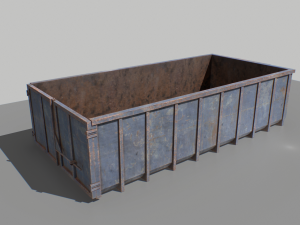 trash container 3 pbr 3D Модель