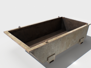 trash container 4 pbr 3D Модель