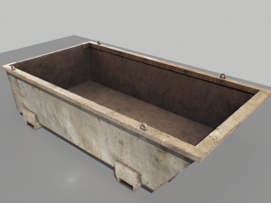 trash container 4 pbr 3D Модель