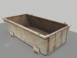 trash container 4 pbr 3D Модель