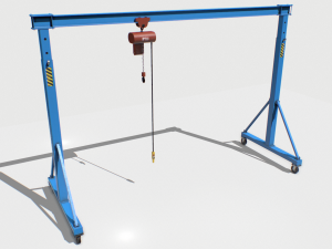 gantry crane 1 pbr 3D Model