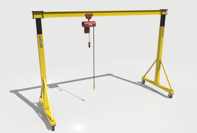gantry crane 2 pbr Modèle 3D .c4d .max .obj .3ds .fbx .stl .blend 