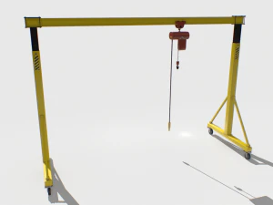 gantry crane 2 pbr 3D Model