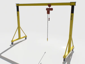 gantry crane 2 pbr 3D Model