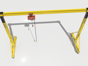 gantry crane 2 pbr Modèle 3D