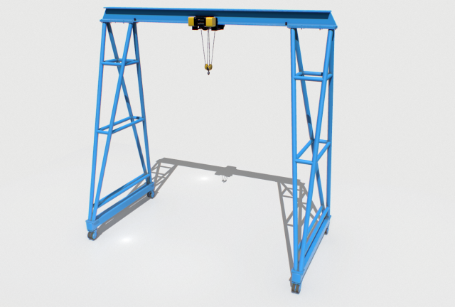 gantry crane 4 3Dモデル .c4d .max .obj .3ds .fbx .stl .blend 