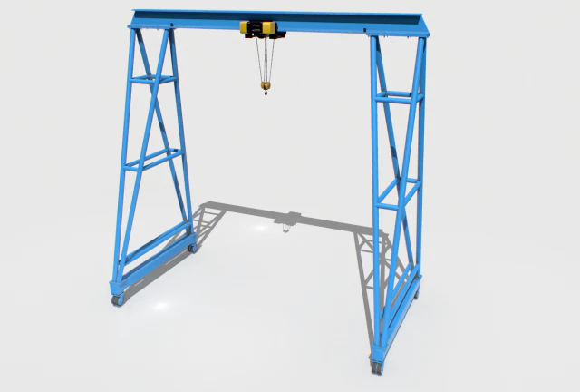 gantry crane 4 3D Model .c4d .max .obj .3ds .fbx .stl .blend 