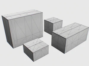 cardboard boxes pack 1 3D Model