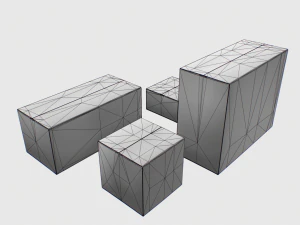 cardboard boxes pack 1 3D Model