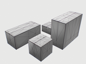 cardboard boxes pack 2 3D मॉडल