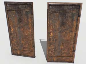 rusty metal door 1 Modello 3D