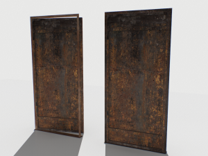 rusty metal door 1 3D 模型