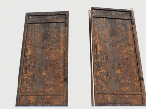 rusty metal door 1 3D 模型