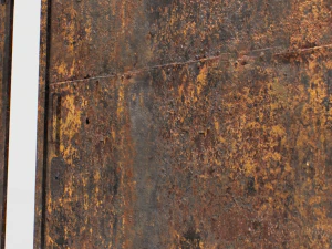 rusty metal door 1 3D Model