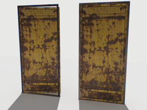 rusty metal door 2 3D-Modell
