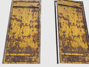 rusty metal door 2 3D Model