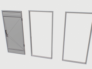 rusty metal door 2 3D-Modell