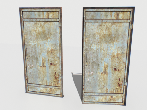 rusty metal door 4 3D 모델