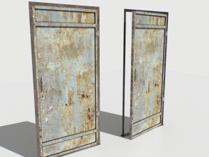 rusty metal door 4 3D 모델