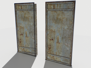 rusty metal door 4 3D 모델