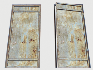 rusty metal door 4 3D 모델