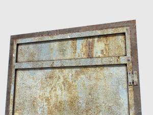 rusty metal door 4 3D Model