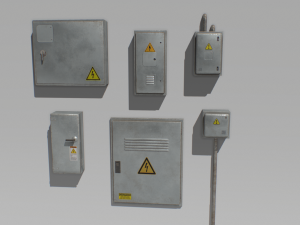 electrical box pack 2 3Dモデル