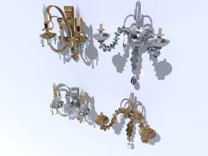 Confezione di applique da parete Modello 3D